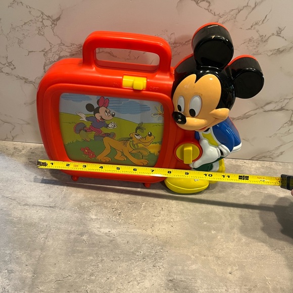 Disney's MICKEY MOUSE Vintage Musical TV - Hand Wind Up MUSIC BOX Toy Goofy - Picture 12 of 16